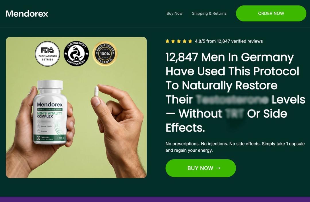 Mendorex Capsules held in hand